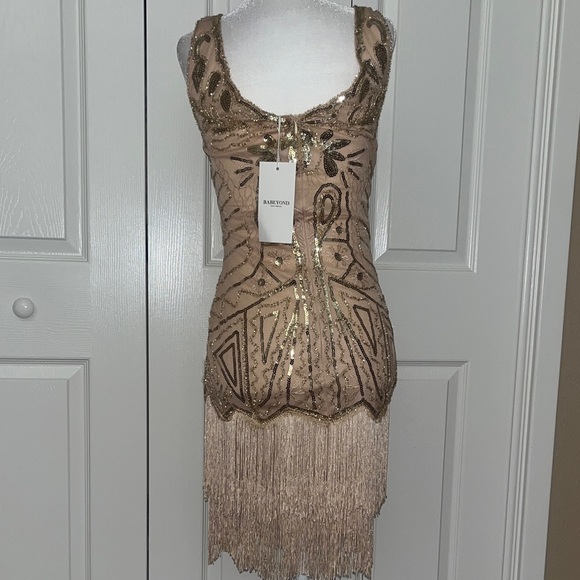 1920s-Inspired Sequined Fringe Midi Dress XS - Picture 7 of 15